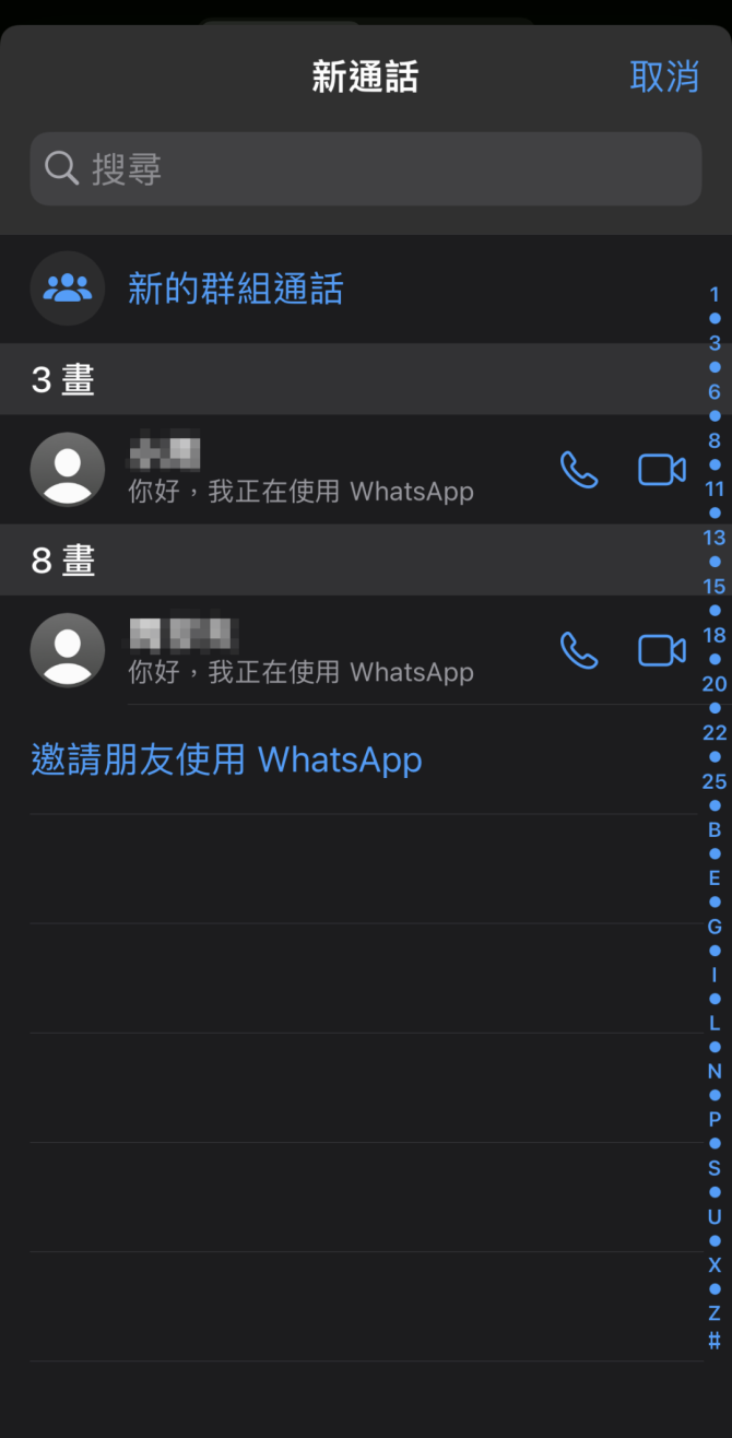 whatsapp聊天界面-whatsapp聊天界面右上角只有电话标志