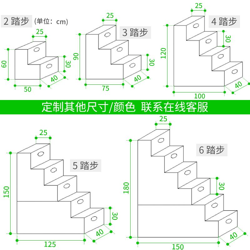 梯子尺寸图、梯子标准宽度